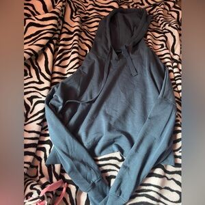 blue cropped hoodie